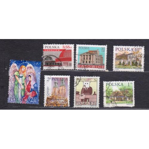 ПОЛЬЩА = марки 1996, 1999, 2001, 2002, 2003, 2005, 2007 р. = гаш. = 7 шт. \\