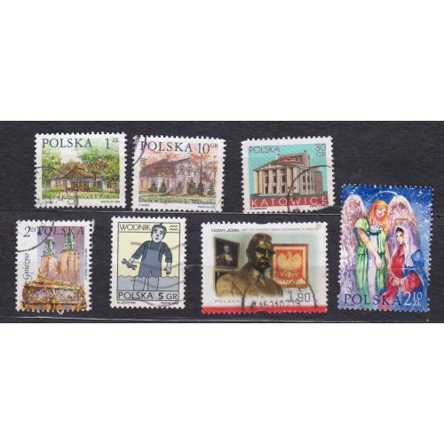 ПОЛЬЩА = марки 1996, 1999, 2001, 2002, 2003, 2005 р. = гаш. = 7 шт. \\