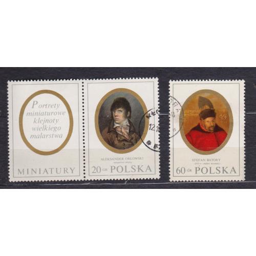 Портретна мініатюра = 1970 р. = ПОЛЬЩА = гаш. \\