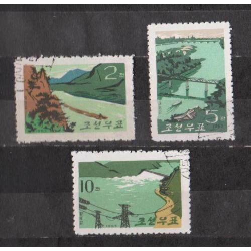 ПРИРОДА - ГОРИ - РІКИ - МОСТИ = 1965 р. = ПІВНІЧНА /СЕВЕРНАЯ/ КОРЕЯ = гаш. 