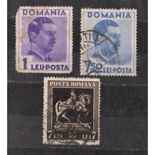 РУМУНІЯ = марки 1935,  1939 р. = гаш. =  3 шт. \\