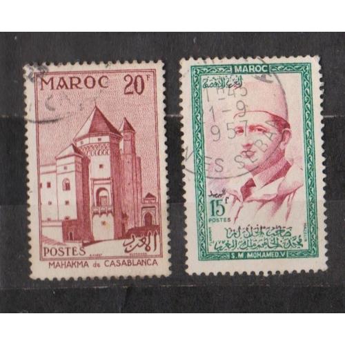 МАРОККО = марки 1955, 1956 р. = гаш.  \\