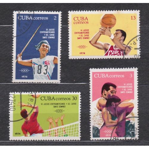 СПОРТ- 12-ті Центральноамериканські та Карибські ігри = КУБА = 1974 р. = гаш. \\