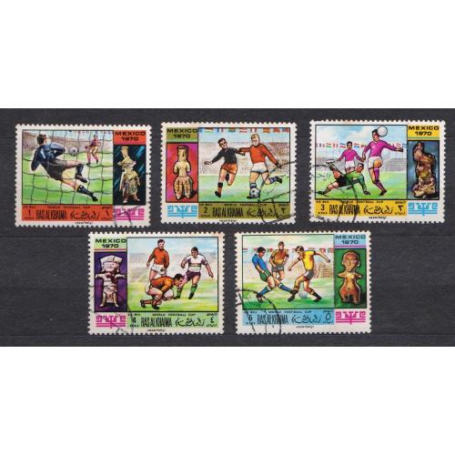 СПОРТ -  Чемпіонат світу з футболу 1970 року - Мексика = емірат Рас-ель-Хайма = 1970 р. = гаш. \\