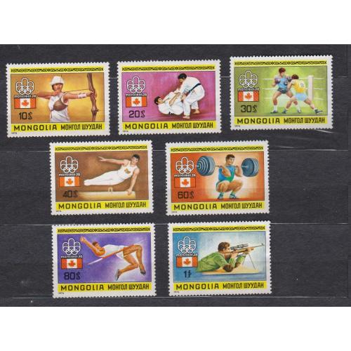 СПОРТ - Літні Олімпійські ігри 1976 року - Монреаль =  1976 р. = МОНГОЛІЯ = негаш. \\