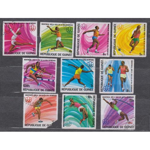 СПОРТ -  Літні Олімпійські ігри 1976 року - Монреаль = ГВІНЕЯ = 1976 р. = гаш.  \\
