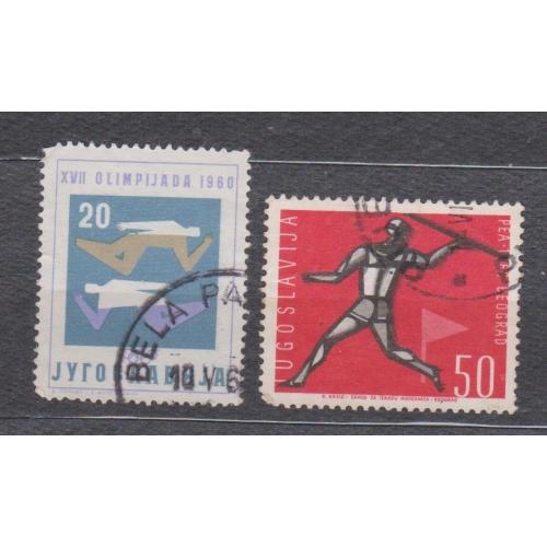 СПОРТ = марки 1960, 1962 р. = ЮГОСЛАВІЯ = гаш. \\