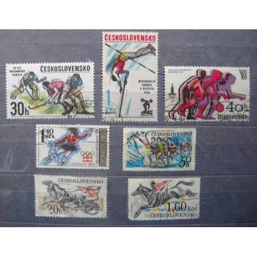 СПОРТ =  марки  1976, 1978, 1980 р. = ЧЕХОСЛОВАЧЧИНА = гаш.  = 7 шт. \\