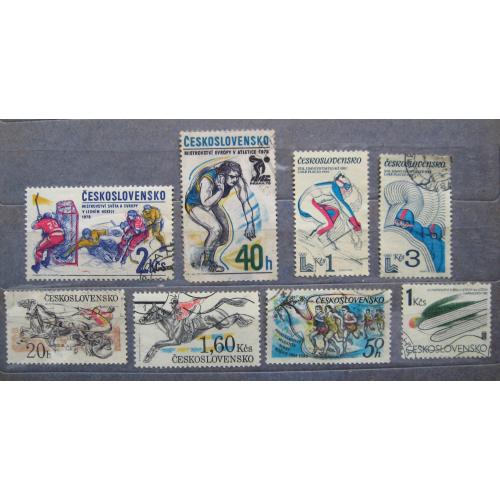 СПОРТ =  марки  1978, 1980, 1983 р. = ЧЕХОСЛОВАЧЧИНА = гаш.  = 8 шт. \\
