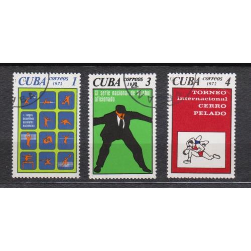 Спортивні події 1972 року - Плакати = КУБА = 1972 р. = гаш. \\