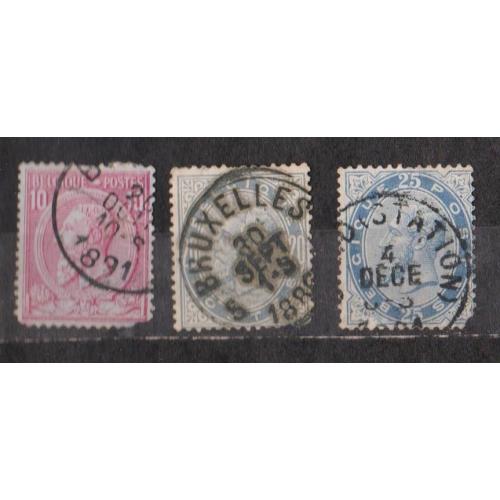 СТАНДАРТ - Король Леопольд II = 1883, 1884 р. = БЕЛЬГІЯ = гаш. \\