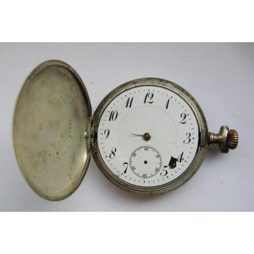 Старинные карманные часы = серебряный корпус