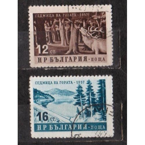Тиждень захисту лісу = БОЛГАРІЯ = 1957 р. = гаш. \\