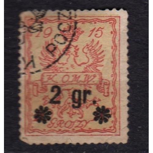 ВАРШАВА - ЛОКАЛЬНА ПОШТА =  ПОЛЬЩА = 1916 р. = гаш. \\