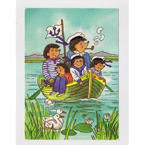 ЇЖАКИ - МОРЯКИ - ЁЖИКИ = листівка 1985 р. = НДР - ГДР = НІМЕЧЧИНА - ГЕРМАНИЯ = чиста \\