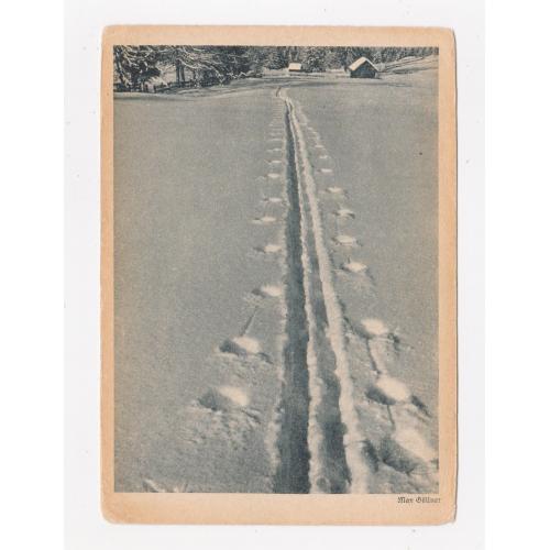 Зимовий пейзаж = листівка поч. 1940-х р. з маркою Третього Рейху = НІМЕЧЧИНА = п/п  \\