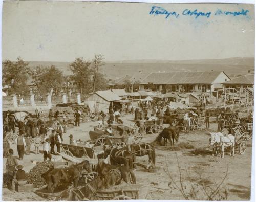 Бердичев Базар Соборная площадь Фото 1927 год Иудаика Лошадь Типы Рынок Украина