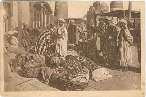 Старая Бухара Гранатовый базар №73 Контрагент печати Рынок Типы Мечеть Bukhara Bazaar Market