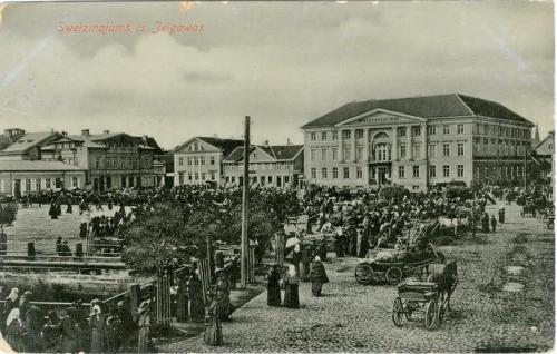  Елгава Базар Рынок Почта Рига 1907 Sweizinajums is Jelgawas Bazaar Market