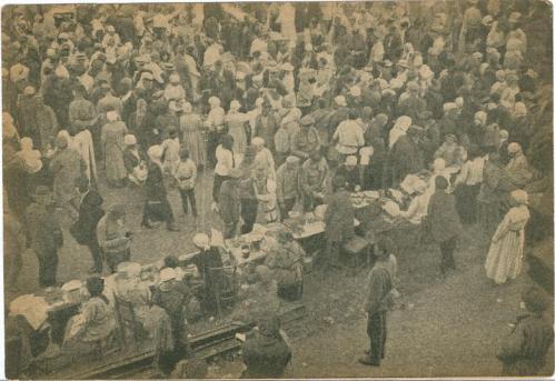 Уходящая Москва Смоленский рынок в 1921 году Изд. МИФ Базар Moscow Bazaar Market 