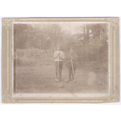 Фото Киев Игра Крокет молотки шары Дети Мальчик Croquet
