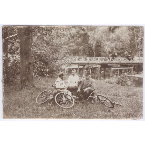 Фото Киев Велосипед Чиновник Военный Форма Винтаж