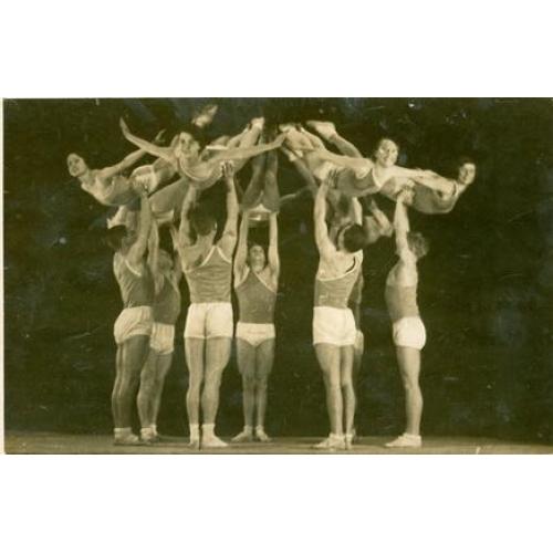 Фото СССР Гимнастическая Пирамида 1930-е Спорт Агитация Пропаганда Сталин