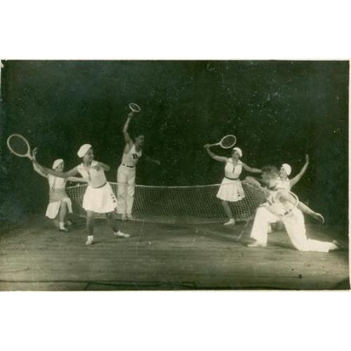 Фото СССР Гимнастическая Пирамида 1930-е Спорт Теннис Лаун-теннис Агитация Пропаганда Сталин