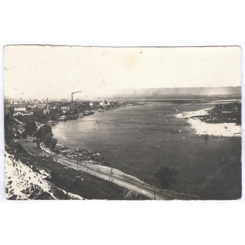 Киев Общий вид Подола Пристань Река Днепр Фото открытка 1920-е