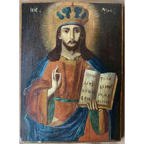 Ікона Исус Христос Друга половина ХІХ ст. Деревина олія лєвкас Икона Иисус Христос 