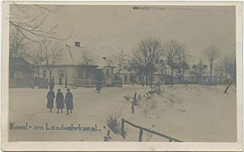 Ковель Ополчение на канале Фото откр. Полевая почта 1917 Война Волынь Kowel Am Landwehrkanal Kovel 