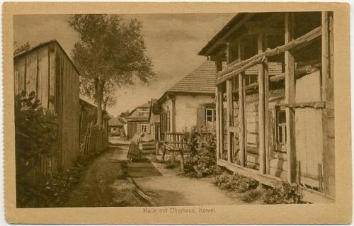 Ковель Дом Полевая Почта 1917 Война Feldpost Kowel Haus mit Uberhaus Kovel 
