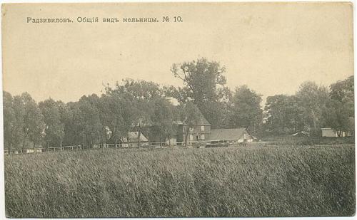 Радзивилов Общий вид мельницы Костел №10 Суворин 1914 Волынь Radziwilov Mill