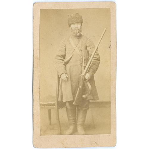  Кабинетное визит фото 1860-е годы Охота Охотник Ружье Оружие Винтаж