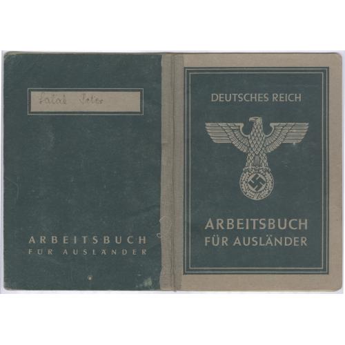 Остарбайтер Оккупация Рейх Трудовая книжка Меджибош Reich Arbeitsbuch eur ausländer Ostarbeiter 