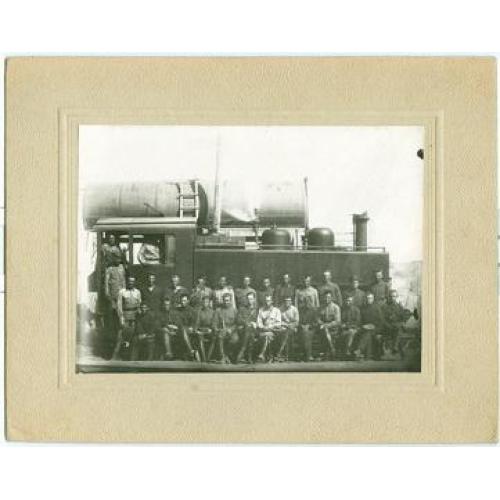  Паровоз Личный состав нештатной команды лагерной узкоколейной железной дороги 1927 Тюрьма ГУЛАГ