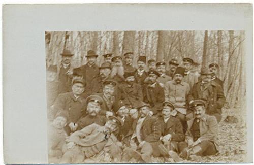 Славута Группа чиновников Фото открытка Почта 1910 год Еврейское местечко Штетл Иудаика Slawuta 
