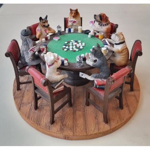 Статуэтка Veronese Собаки играют в покер Карты игральные Карточные игры Казино Пивная кружка Сигара