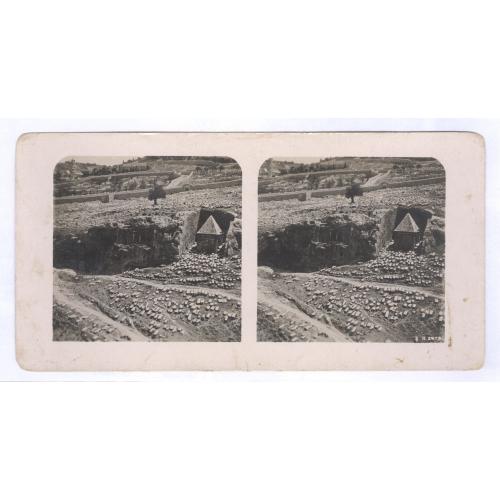 Стереооткрытка Иерусалим Кедронская долина Еврейские могилы Иудаика Kidrontal Judengräber