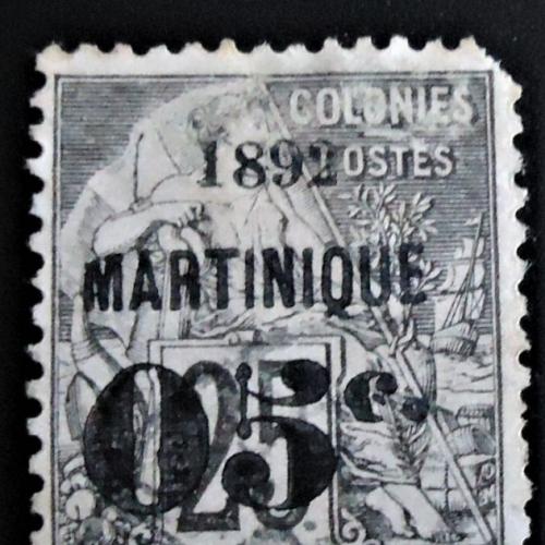 Франция - 1892 French Colonies No.53 Surcharged &amp; Overprinted "1892 - MARTINIQUE"