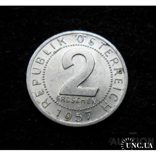 Австрія 2 грошена 1957 р.