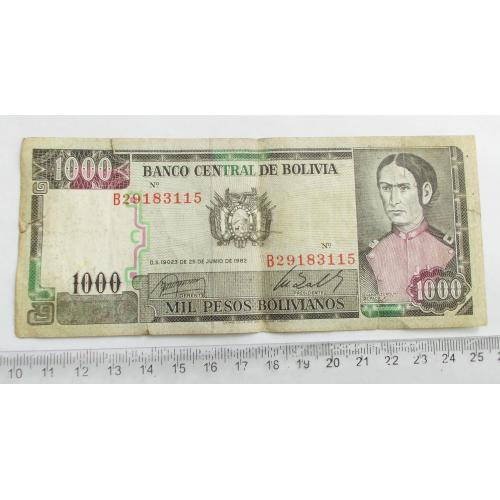 Болівія 1000 песо 1982 р.