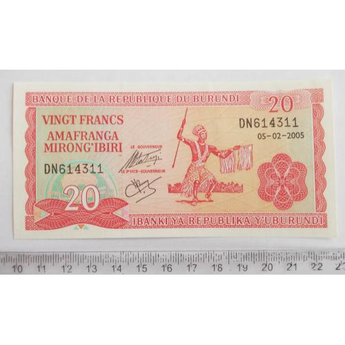 Бурунді 20 франків 2005 р.