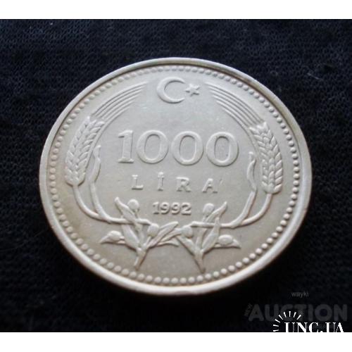 Туреччина 1000 лір 1992 р.