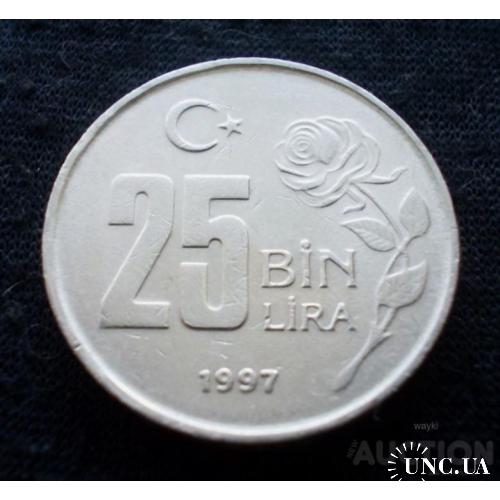 Туреччина 25000 лір 1997 р.