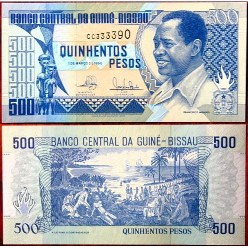 Банкнота 500 песо Гвінея-Бісау 1990 UNC