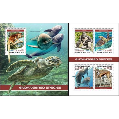 Марки фауна, 4 блоки 