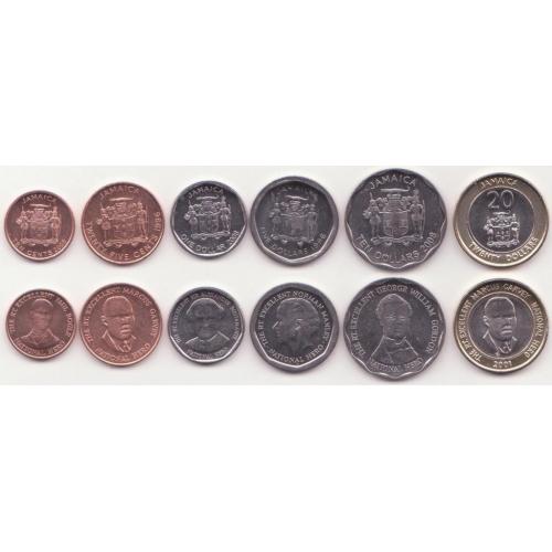 Набір монет Ямайки UNC, 6 шт