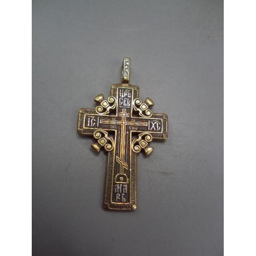 Аникинский крест нательный крестик позолота Аникин серебро 925 проба Украина вес 17,2 г №15106