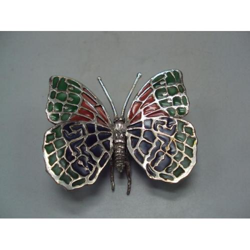 Фигура миниатюра статуэтка бабочка серебро 925 проба вес 31,22 г размер 6,5х6,8х3 см №14441